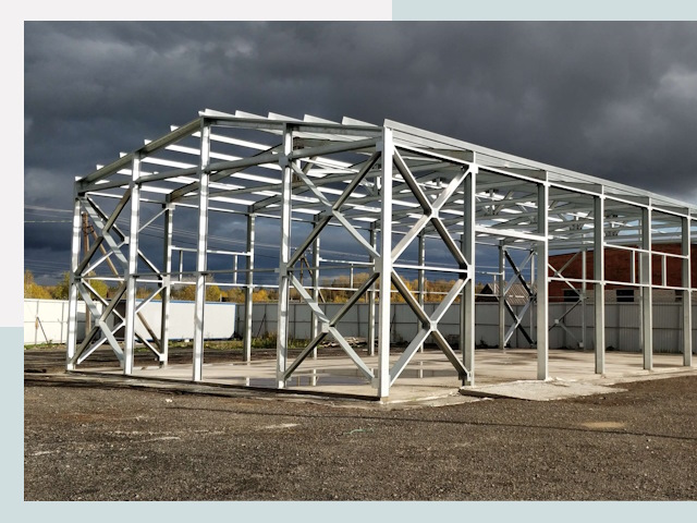 Двускатные ангары в Красный Сулин от 612 руб. за квадрат