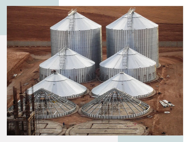 Строительство зерновых силосов в Красном Сулине